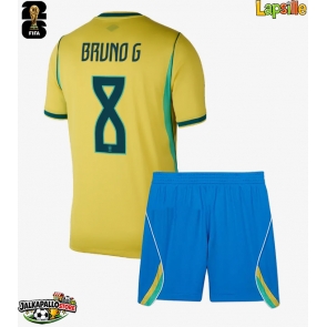 Brasilia Bruno Guimaraes #8 Kotipaita Lapsille MM-kisat 2026 Lyhythihainen (+ shortsit)